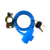 Замок тросовый 100см (83204) 8х1000, 2кл. синий Trodos**