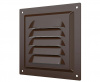 Решетка вентил. металлич. 20*20см с сеткой КОРИЧНЕВАЯ (сталь) (50шт/1шт)