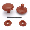 Ручка-кнопка РДП-03-04 красно-коричневая ручка дверная D-64мм (25)