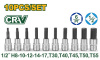 Набор бит торцевых 1/2" (Hex,Torx) 10 шт  JADEVER JDST1412