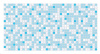 Панель стеновая ПВХ Мозаика голубая 0,3мм (0,480*0,955мм) (10шт)*