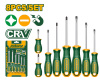 Набор отверток  8шт (SL6.5/PH2*38,SL3/SL5.5/PH0/РН1*75,SL6.5/РН2*100) Cr-V  JADEVER JDSS1408
