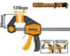 яъСТРУБЦИНА быстрозажимная 80*900мм INGCO HQBC36803 INDUSTRIAL