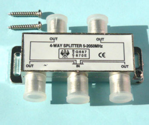 ТВ сплиттер  ( VIDEO SPLITTER)  4 way 5-2050 МГц [10!/500], CN-7073B