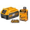 Аккумулятор 20В, 4,0Ач, Li-ion LED INGCO FBLI2002 INDUSTRIAL
