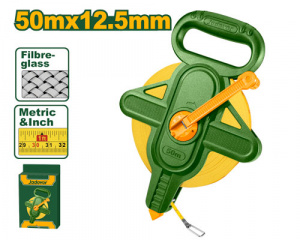 Рулетка 50м*12,5мм геодезическая фибергласовая лента JADEVER JDMT2550/20