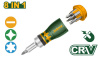 Отвертка со сменными битами  7шт (SL5,SL6,PH0,PH1,PH2,T10,T20*25мм) JADEVER JDSS8608