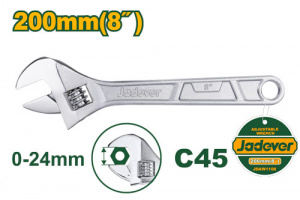 Ключ разводной 200мм (0-24мм)  JADEVER JDAW1108/36