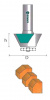 Фреза кромочная конусная 1024 D48 (рез) h22.5 (высота реза) d12мм (хвостовик) a45 /Алмаз без НДС
