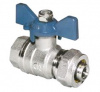 Кран шар. для МП труб г-ц F1/2*20 В бабочка AQL1165 (10шт/100шт)