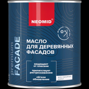 МАСЛО д/деревянных фасадов 2л Бесцветное Facade Premium/Неомид