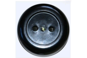 Розетка РА 10-007 круглая, черная,/Ливны