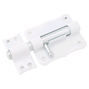 Шпингалет ЗТ2- 60  60мм полимер белый /Кунгур (100шт)