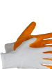 Перчатки  облитая ладонь нейлоновые защитные с латексом 35 гр Бело-Оранжевые RICH/12