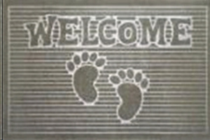  Коврик влаговпитыв. ВЕЛКОМ 60*90см h5мм Серый/10