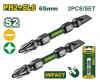 Набор бит (PH2-SL6*65мм) 2шт ударных JADEVER JDSV3K63/300
