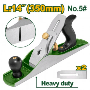 Рубанок по дереву 350*50мм чугунный JADEVER JDSF2505