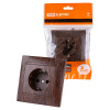 Розетка 1м С/У  с/з венге 16А 250В "Лама" TDM