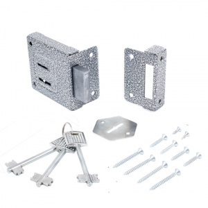 Замок накладной ЗН4-1 серебро 3кл. Сувальдный /Птимаш 