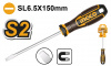 Отвертка шлицевая SL6.5 150мм INGCO HSDSL6150 INDUSTRIAL