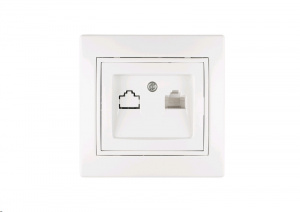 Розетка компьютерная белый СП TANGO 100Мбит/с