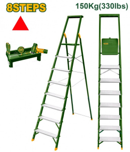 Стремянка  8-х ступ. оцинкованная, ступени-алюминий JADEVER JDLD1H08