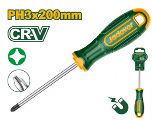 Отвертка крестовая PH3 200мм Cr-V JADEVER JDSD2238
