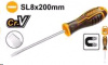 ОТВЕРТКА шлицевая SL8 200мм INGCO HSDSSL8200 INDUSTRIAL