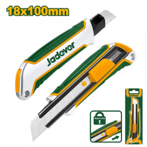 Нож технический 18мм с защелкивающимся лезвием JADEVER JDSK4918/144