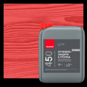 Огнебиозащитный состав 10л красный 2кат Неомид 450