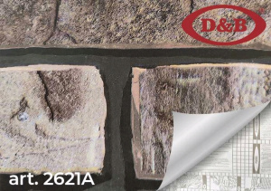  Пленка самокл.45см/8м Кирпич темно-серый 2621А/20