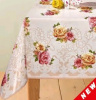  Клеенка столовая на н/о ДЕКОРАМА 1,40*20м Розы на бежевом/Турция/054A