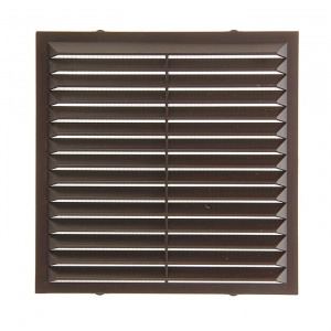 Решетка вентил. пласт. 17*24см КОРИЧНЕВАЯ с сеткой (80шт)