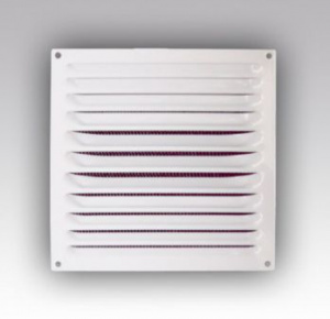 Решетка вентил. металлич. 20*20см с сеткой БЕЛЫЙ (50шт)