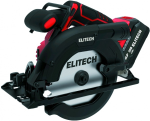 Пила дисковая аккум б\щет,20В,1х4.0Ач,ELP,4500\м,д-ф165мм,0-45°,рез-57мм ELITECH 