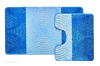  Набор ковриков д/ванной  BOMBINI SILVER Серебро 60*100/50*60 (2шт) Голубой/SLV201826