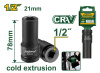 Головка торцевая шестигранная удлиненная 1/2" 21мм ударная JADEVER JDMS3221/128