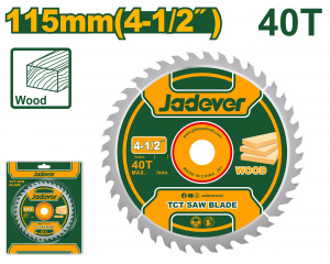 Диск пильный по дереву 115*22,2мм 40зубов JADEVER JDTC1K01