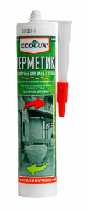Герметик акриловый Бесцветный 290мл САНИТАРНЫЙ ECOLUX (-20С) /20