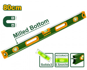 Уровень  80см пузырьковый магнитный 3 глазка JADEVER JDSL3G80/20