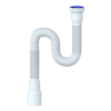 Гибкая труба с гайкой 1 1/2" 40*40/50 1200мм (D125) ЮНИКОРН (90шт)