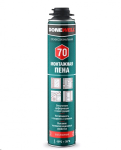 Пена монтажная ПРО всесезонная 70л DONEWELL 1000мл (952гр.) (12шт)