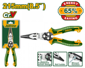Длинногубцы 200мм комбинированные, сложного действия JADEVER JDPL2768/36