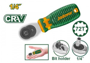 Ключ трещоточный 1/4" 110мм 72зуба JADEVER JDRW2J14/80