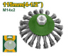 Щетка-крацовка д/МШУ 115мм М14 плоская витая  JADEVER JDCE7402