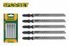 Полотно д/лобзика по дереву 74мм 6TPI 5шт  JADEVER JDJB101D