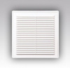 Решетка вентил. пласт. 21*21см в рамке с сеткой БЕЛАЯ АБС-пластик (44шт)