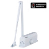 Доводчик дверной (от 80 до 150кг) белый, морозостойкий ARCTIC ДД 504/5 A-W/БУЛАТ 