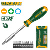 Отвертка со сменными битами 12шт (SL4,5,6,7,PH0,1,2,3,PZ1,2*25мм) JADEVER JDSS1612