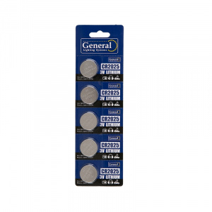 Батарейка CR2025 GBAT-литиевая 5pcs/100/2000